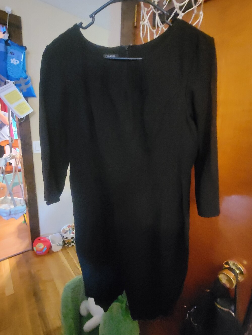 Talbots Black Long-Sleeve Sheath Dress